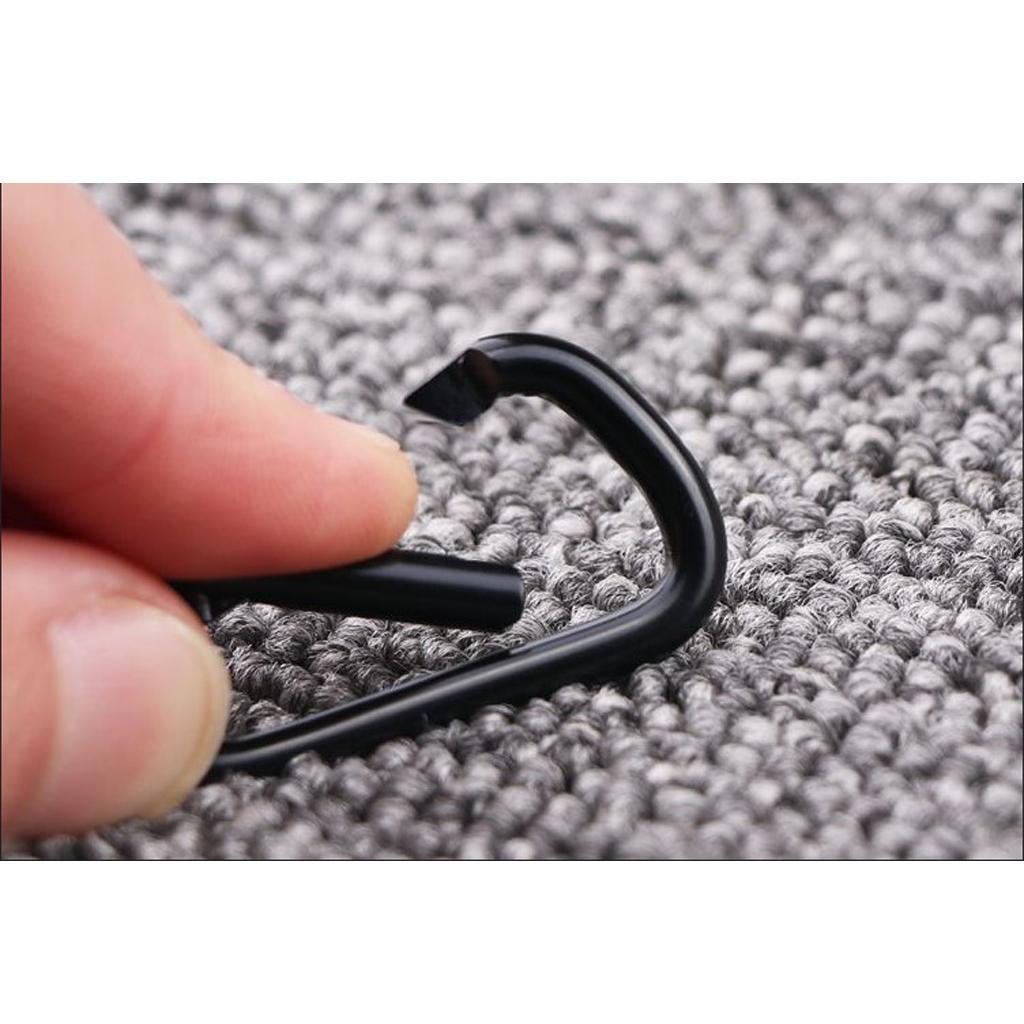 10Pcs Keychain D Shape Spring Snap Outdoor Camping Carabiner Hook Aluminum Alloy 