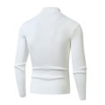 thumbnail image 4 of COMVALUE Mens Mock Neck Ribbed Knit Sweater Long Sleeve Slim Fit Casual Pullover For Daily Wear, 4 of 8