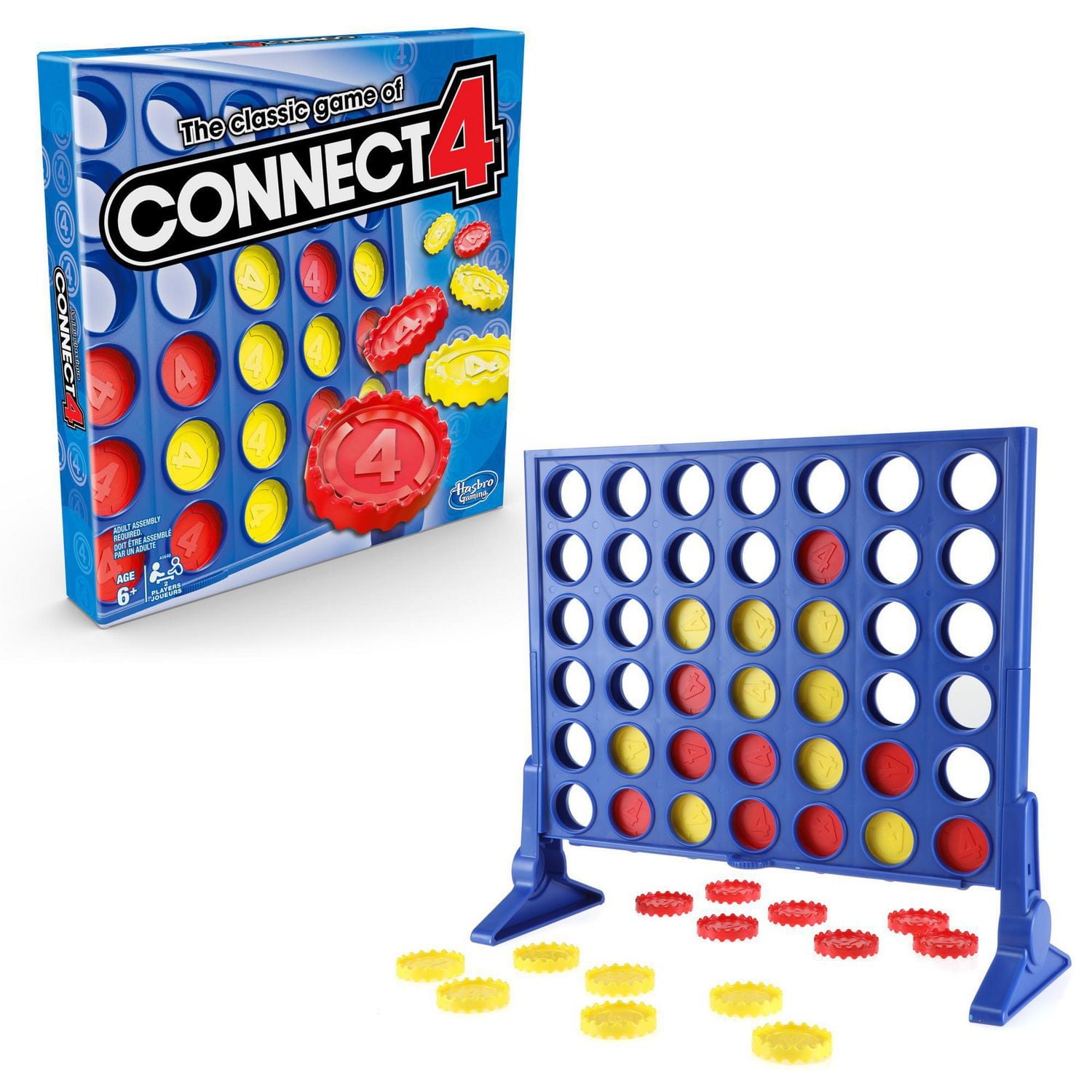 Connect 4 Classic Grid Board Game, Ages 6 and up