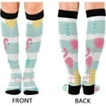 thumbnail image 5 of Coolnut Flamingo Compression Socks for Men & Women 1 Pack, Knee High Stockings for Running, Sport, Hiking & Travel, 5 of 6