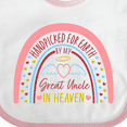 thumbnail image 4 of Inktastic Handpicked for Earth by My Great Uncle in Heaven Rainbow Boys or Girls Baby Bib, 4 of 4