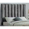 thumbnail image 4 of Meridian Furniture Enzo Solid Wood and Velvet Full Bed in Gray, 4 of 6