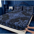 thumbnail image 2 of Erosebridal Damask Baroque Floral Twin Sheet Sets For Adult,Vintage Gothic Theme Bedding 3pcs, 2 of 6