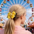 thumbnail image 6 of Qiopertar Yellow Bumblebee Bow Hair Clip, Honeybee Festival Hair Accessory for Girls Kids, Cute Party Costume Decoration Hairpin for Outfits Photos Gifts, Yellow, 6 of 6