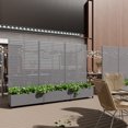 thumbnail image 3 of MAYEERTY 35*16*71"Outdoor Gray Metal Planter with Rect Louvered Climbing Trellis, Drainage hole & Wheels, 3 of 9
