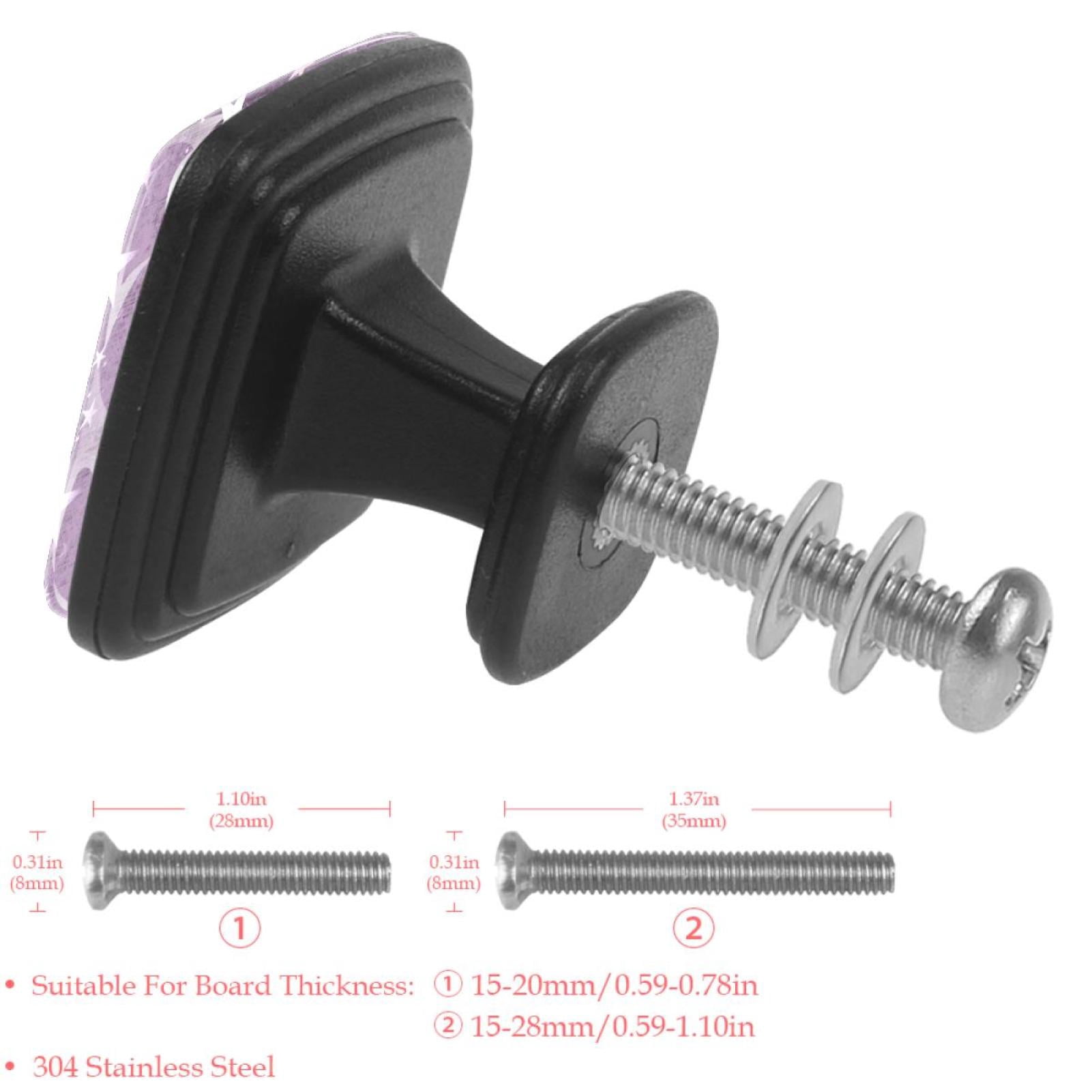4 Pcs Square Cabinet Handle Cupboard Knob Drawer Pulls Handle Retro Stars Drawer Knobs with Screws Furniture Decoration