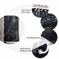 thumbnail image 5 of Marble Texture Shower Curtain Set ，Waterproof Fabric Shower Curtains Star Sky White Dot Black Marble Shower Curtains for Bathroom,Bathroom Decor 72"x84", 5 of 6