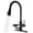 Matte Black, variant on SUNRINX 3-in-1 Kitchen Faucet with Pull Down Sprayer and Cup Rinser, Matte Black