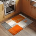 thumbnail image 3 of Rectangle Area Rug 2x3ft, Gray Orange Color Block Non-Slip Non-Shedding Floor Mat, Watercolor Oil Painting Art Washable Sturdy Carpet for Living Room Bedroom Home Decor, 3 of 9