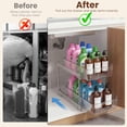 thumbnail image 6 of Riousery 2-Tier Clear Under Sink Organizer, 2-Pack Pull-Out Cabinet Storage, Stackable Design for Kitchen and Bathroom, 6 of 8