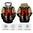 thumbnail image 4 of QTAGTESS Samurai Anime Hoodie for Men Japanese Warrior Graphic Sweatshirts with Red Sun Japan Style Manga Art Hoodie Asian Ink Art Hoodie, 4 of 8