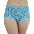 thumbnail image 5 of ToBeInStyle Women's Pack of 4 Boyshorts in Linked Print with Lace, 5 of 5