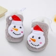 thumbnail image 5 of Quealent Baby Booties Cozy Fleece Slippers Soft Baby Shoes With Gripper Soles, Winter Warm Infant Newborn Crib Sock Shoes First Walkers Gray for Size 4.5, 5 of 8