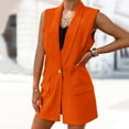 thumbnail image 1 of IMENGL Sleeveless blazer jacket vest, Red L, Size M-XL, 1 of 5