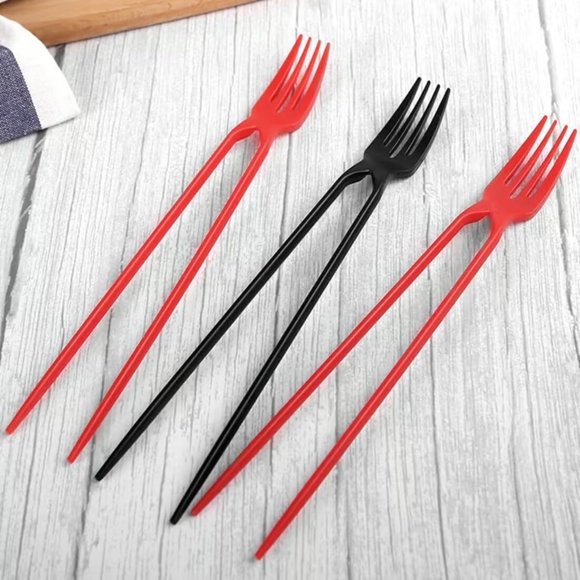 Forkchops, Chopstick Fork, Forkchops Chopsticks, Chopsticks for Beginners, Fork and Chopsticks in One (20 PCS)