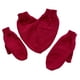 thumbnail image 4 of Guantes de pareja tomados de la mano, mitones gruesos térmicos para adultos, niños y niñas, puños elásticos Rojo, 4 of 9