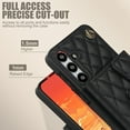 thumbnail image 5 of Dteck Crossbody Strap Case for Samsung Galaxy S24 Plus,Magnetic Leather Card Slots Women Case Shockproof Kickstand Back Cover with Shoulder Strap for Galaxy S24+,Black, 5 of 9