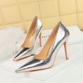 thumbnail image 3 of Zapatos de tacón alto y puntiagudo para mujer, de estilo nuevo, para banquetes, de primavera, para boda y novia, 3 of 5