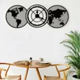 thumbnail image 2 of World Map Metal Wall Clock Design 6, 2 of 3