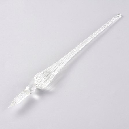 Handmade Glass Dip Pen Calligraphy Signature Pen Business Present Clear 190x17mm Glass