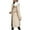 Beige, variant on Womens Hooded Parka Puffer Jacket Thicken Cotton Padded Winter Coats Drawstring Long Down Outwear with Faux Fur Trimmed