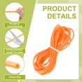 thumbnail image 3 of Uxcell Hollow Pipe Rubber Cord, Hollow Tube Silicone Tubing Spool for DIY Jewelry Making Knitting Beading Craft Orange, 3 of 7