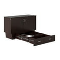 thumbnail image 4 of AFI Marina Queen Solid Wood Murphy Bed Chest with Drawer & Charger, Espresso, 4 of 8