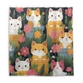 thumbnail image 2 of Cute Cats in The Flowerpot Flowers Leaves Shower Curtains with 12 Hooks Waterproof Bathroom Decor 66" x 72", 2 of 6