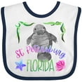 thumbnail image 3 of Inktastic St. Petersburg Florida Cute Swimming Manatee Boys or Girls Baby Bib, 3 of 4