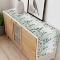 thumbnail image 4 of Green Eucalyptus Leaves Table Runner - 70 Inch Long, Kitchen Dining Table Runner Dresser Scarves, Summer Botanical Watercolor Daisy Farmhouse Decor for Coffee Tables Wedding Party Banquet, 4 of 8