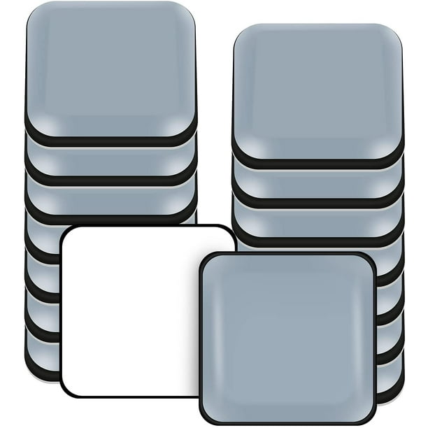 Deslizadores para muebles, 16 piezas Deslizadores para muebles autoadhesivos cuadrados de teflón PTFE adecuados para pisos lisos y alfombras (Cuadrado, 30X30 mm) Excelente Rendimiento ER000442SX