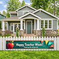 thumbnail image 6 of Colorful Decorative Happy Teacher Week Banner with Apple Element Background Backdrop for Classroom Celebrations Teacher Appreciation Events School Parties Photo Backdrops, 6 of 7