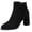 Black, variant on Women's Ankle Boots with Side Zipper Pointed Toe Mid Block Heel Booties Casual Comfortable Booties Fall Winter Suede Short Boots