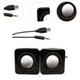 thumbnail image 6 of MERIGLARE 2x Computer Speakers Gaming Speakers 3.5mm Jack Solid Technology Wired Speakers Mini Speakers for Travel PC Desktop Home, 6 of 8