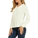 thumbnail image 4 of INSPIRAR CHIC Blusa de Manga Larga con Cuello Peter Pan y Botones Decorativos en la Espalda XL Blanca, 4 of 8