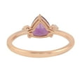 thumbnail image 3 of KIRAN FINE JEWEL Trillion Purple Amethyst Topaz Band Ring Rose Gold Plated 925 Silver Wedding Women Gemstone Statement Jewelry Gift For Her, 3 of 5