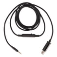 thumbnail image 1 of Cable de sonido para auriculares, Cable USB de repuesto para auriculares con Control de volumen en línea, botón de silencio para Beyerdynamic MMX300, 1 of 5