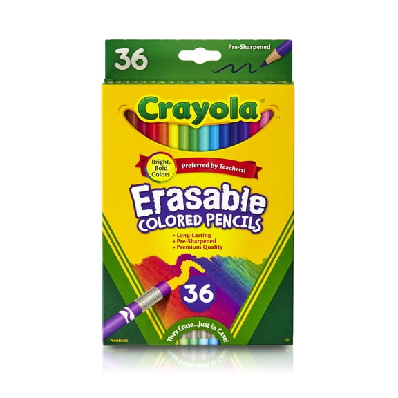 Crayola Erasable Colored Pencils, Back to School Supplies, 36 Count, Gifts