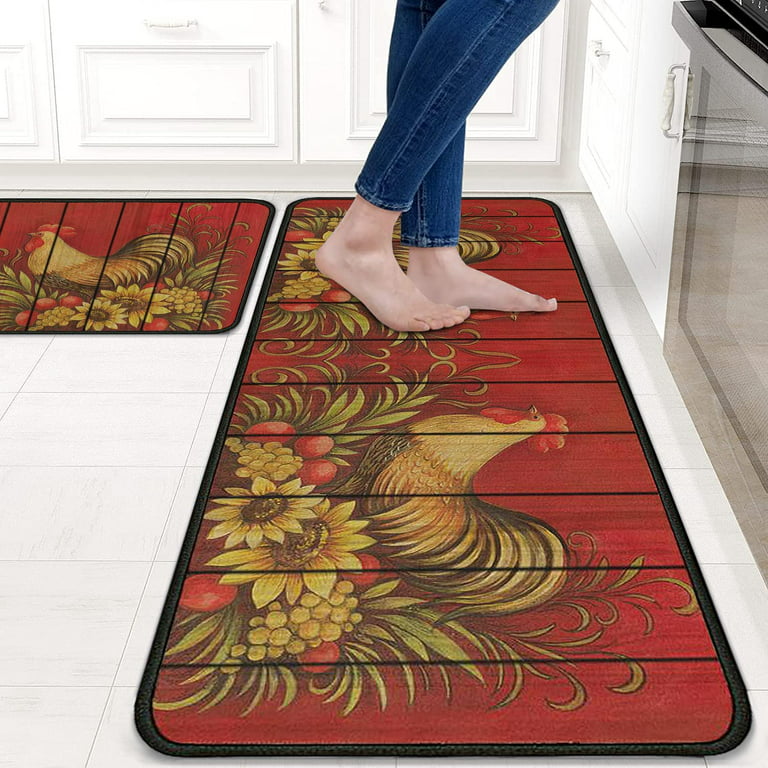 Linen Non-slip Mat Kitchen Floormat Washable Carpet Woven Rubber Back  Doormat