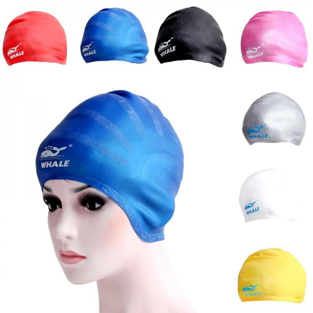 Adult Men Women High Elasticity Waterproof Swimming Cap Pool Nylon Hat Fad US 