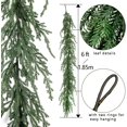 thumbnail image 2 of 6ft Handmade Christmas Garland,Cedar Artificial Greenery,Seasonal Garland for Fireplace Winter Holiday Indoor Outdoor Decoration, 2 of 16