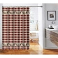 thumbnail image 4 of Brown Texas Star Western Shower Curtains Primitive Star Red and Beige Buffalo Plaid Rustic Country Farmhouse Bathroom r Set, 4 of 7