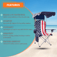 thumbnail image 2 of CozyBox Upgraded Portable Folding Camping Chair with Canopy Outdoor Camp Tailgate Beach Chair, 2 of 6