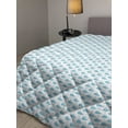 thumbnail image 2 of Whale Down Alternative Comforter, Horizontal Ocean Waves with Blue Fishes Animals of Sea, Microfiber Quilt for All Season, 5 Sizes, Pale Blue Navy Blue, by Ambesonne, 2 of 3