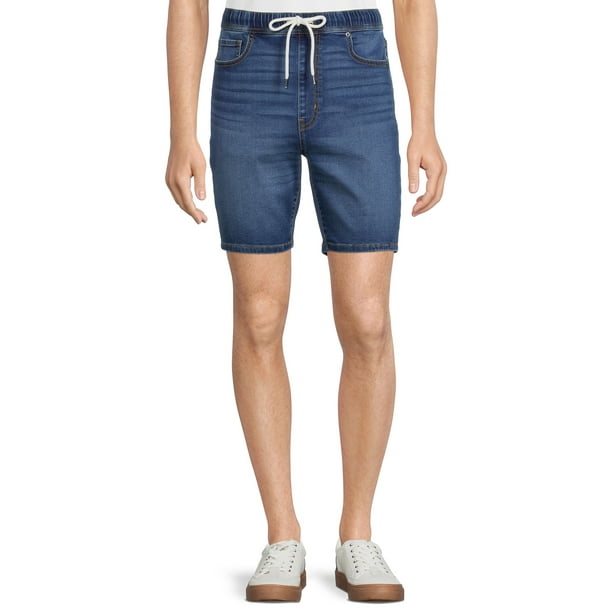 No Boundaries Men's and Big Men's Knit Denim Shorts