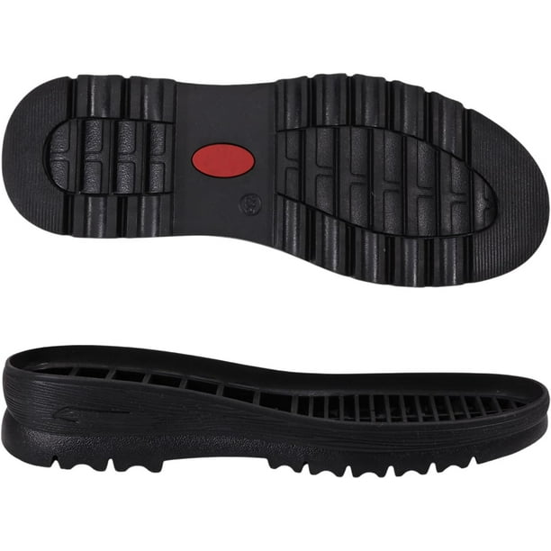 1 par de suelas de goma de repuesto para zapatos, un par de suelas antideslizantes resistentes al desgaste para zapatos de cuero, color negro.
