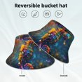 thumbnail image 2 of Fotbe Neon Seahorse Underwater Realm Sombrero Tipo Pescador con Estampado – Sombrero de Sol de Algodón de Moda para Playa, Golf, Pesca, 2 of 6