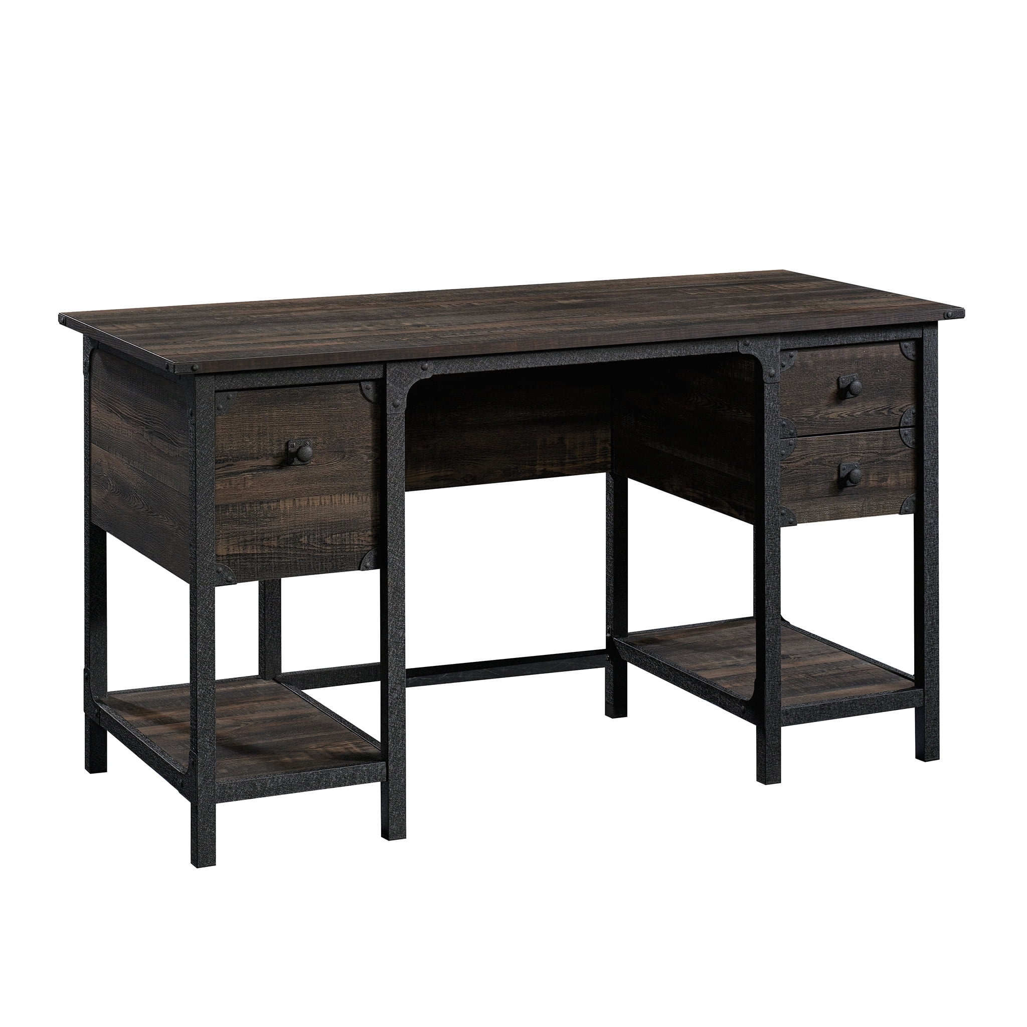 Charcoal Concrete + Steel Desk, custom made by Hard Goods  Classic office  furniture, Narrow desk, Home office furniture