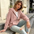 thumbnail image 5 of VV AVEORS Womens Zip Up Hoodies 2026 Oversized Sweatshirt Spring Fall Layering Jacket With Pockets Track Jackets Cozy Fleece Winter Clothes Pink S, 5 of 8
