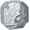 Gray Finish, variant on RACO Octagon Electrical Box - Raised Ground, Side Knockouts - 4 in, Gray Finish